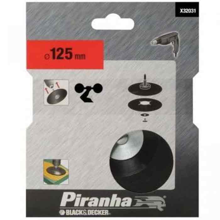 Platorello in gomma 125 mm per trapani Black and decker