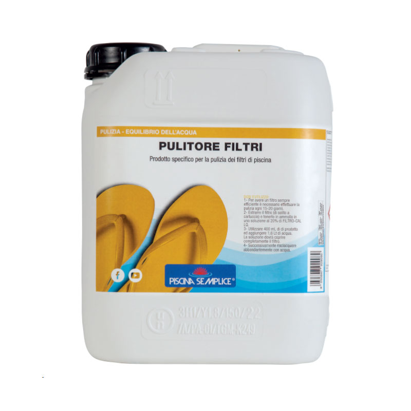 Pulitore per filtri liquido per piscine 5 Kg