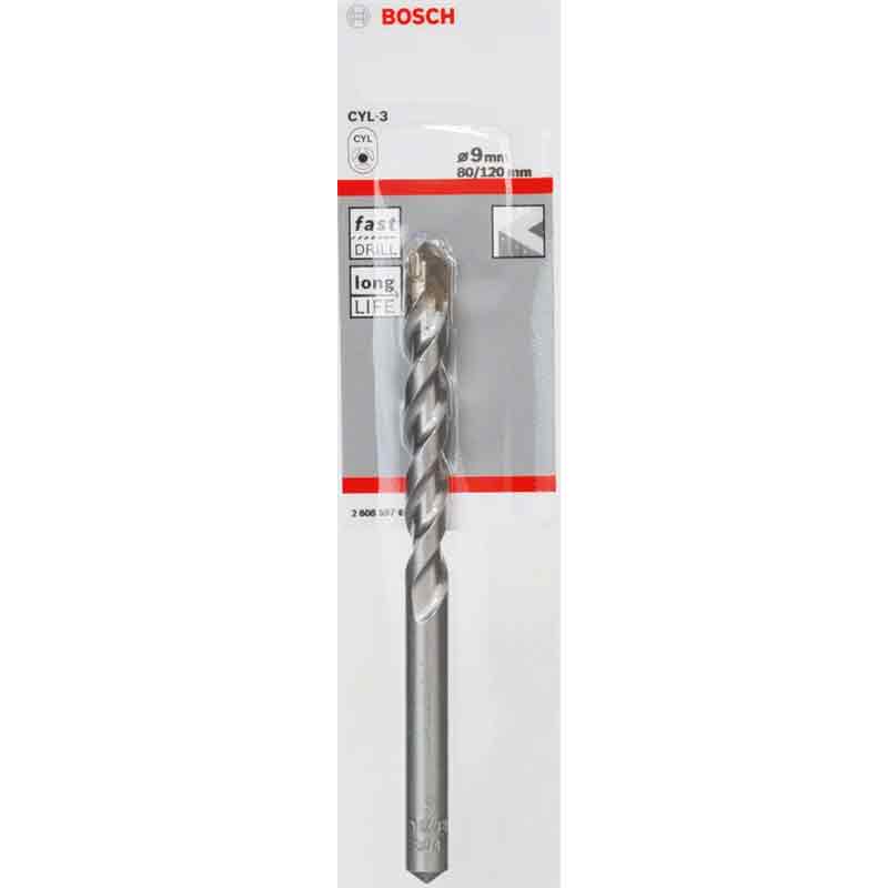 Punta per cemento 9mm Bosch CYL-3 9x80x120 mm 