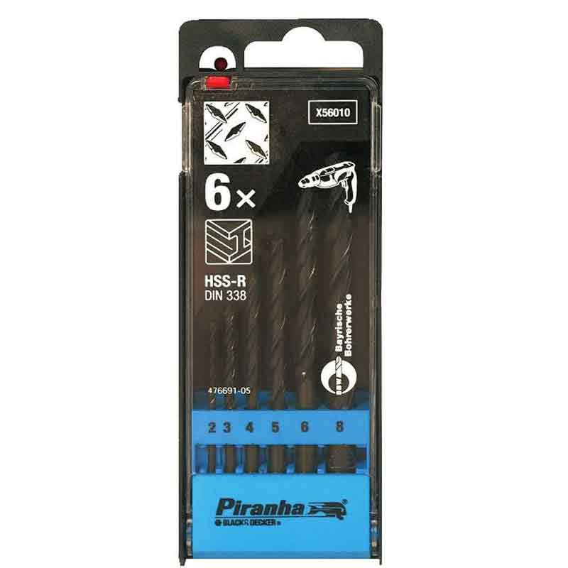 Punte per metallo set da 6 pz 2-8 mm Hss Black and decker