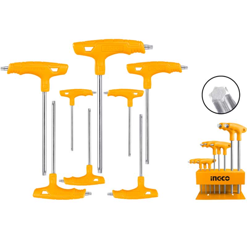 Serie di 8 Chiavini Torx A T ingco HHKT80838