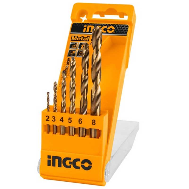 Set di 6 punte metallo per trapano Ingco AKD1055