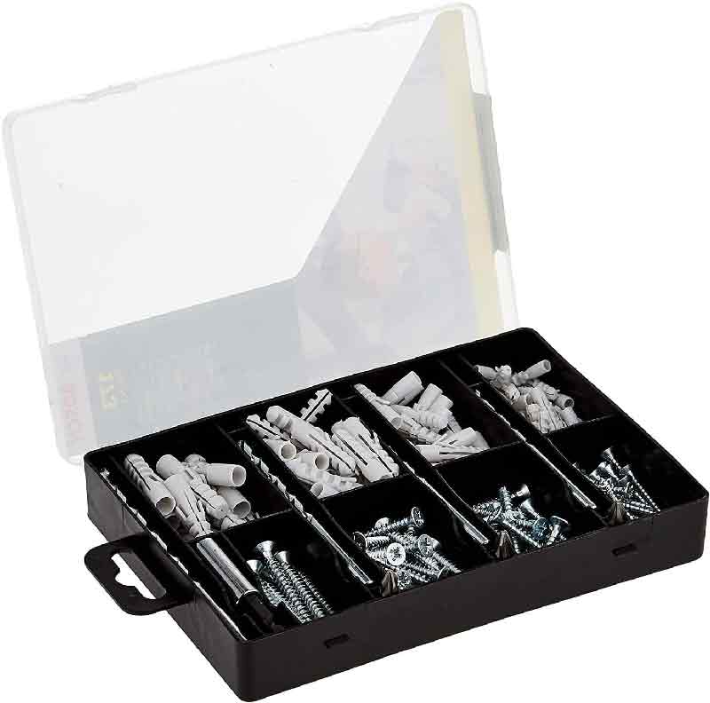 Set di tasselli e viti 173 pz con punte e inserti Bosch 2607019511