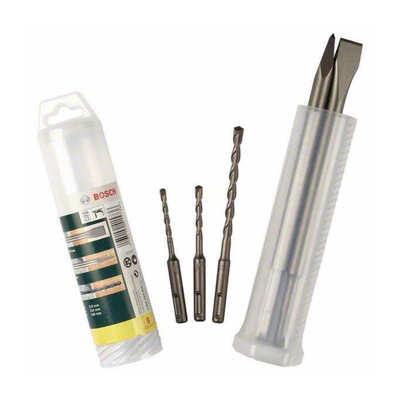 Punte E Scalpelli Per Cemento SDS Plus Bosch 2607019455 set 5 pz