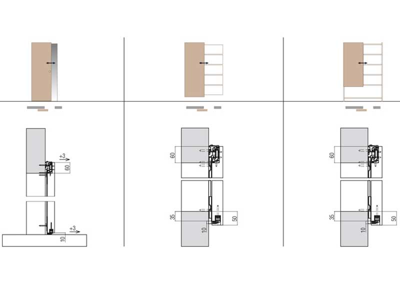 Sistema scorrevole Esterno per porte in legno Tricks Koblenz