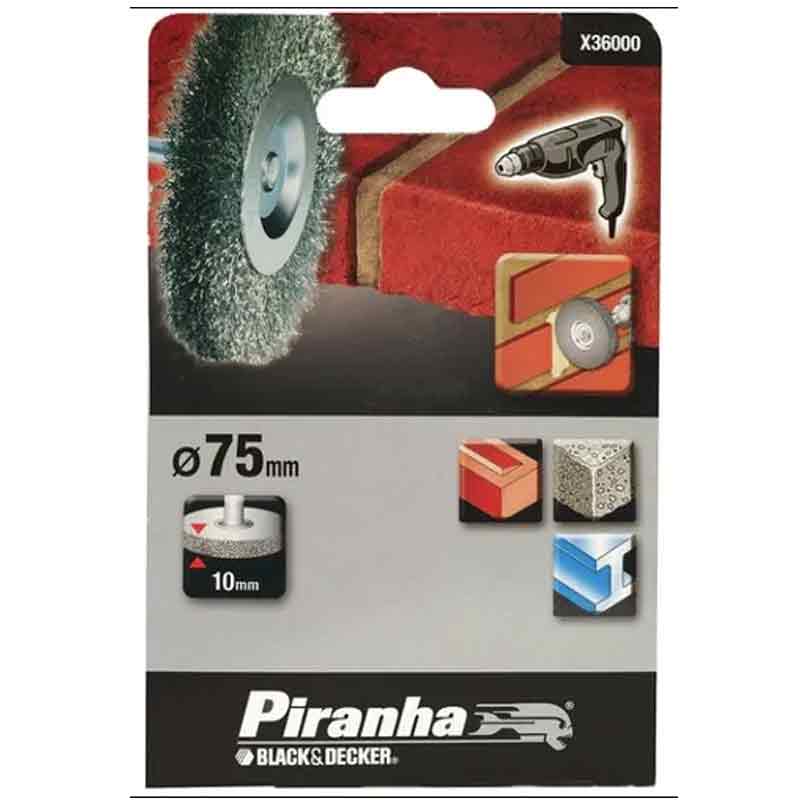 Spazzola circolare per trapani 75 x 10 mm Black and Decker