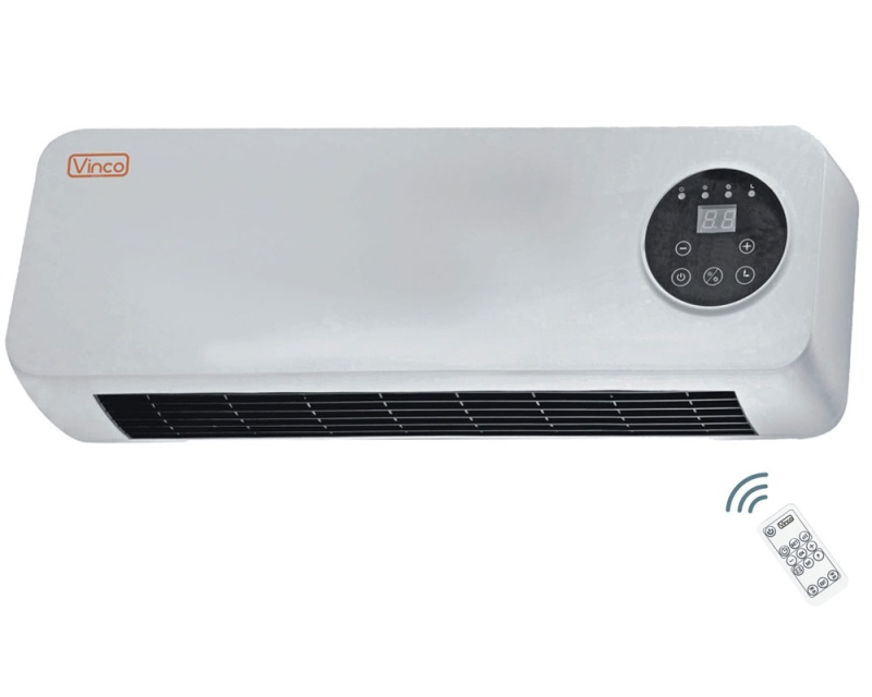 Termoconvettore a parete con Termostato e timer Vinco 70322