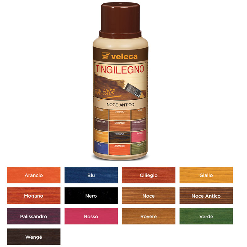 Tingilegno colorante per legno concentrato 250 gr Veleca