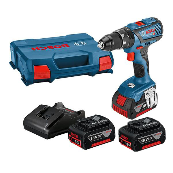 Trapano a percussione a batteri Bosch GSB 18V-28 (2X3.0 ah)