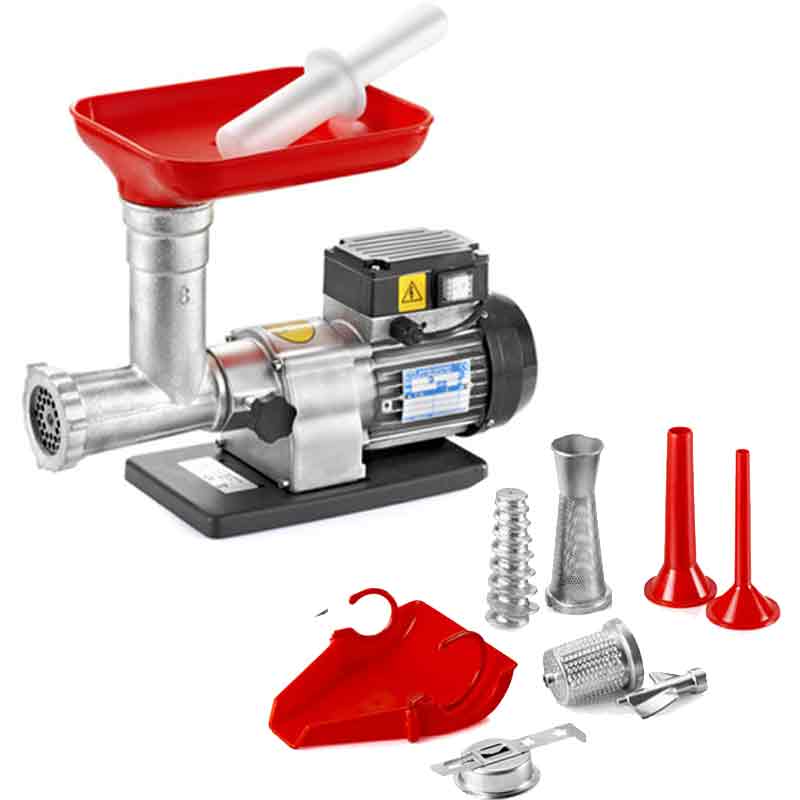 Tritacarne elettrico multifunzione TC-8 Comby in ghisa Tre spade