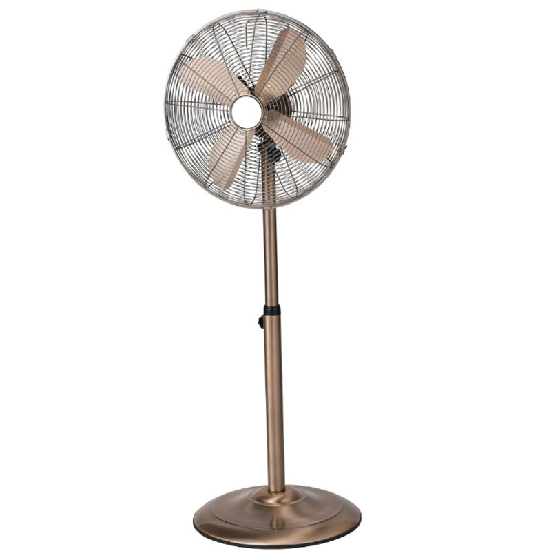 Ventilatore a piantana in metallo bronzato 60 watt 45 cm Vinco 70726