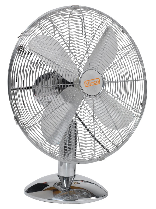 Ventilatore da tavolo Cromato 40 cm 50 watt Vinco 70604