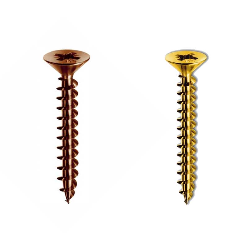Viti Per Legno 3,5 x 16 mm Bronzate e Ottonate Testa Svasata 500 Pz