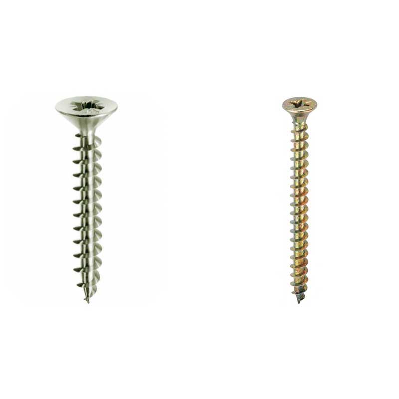 Viti Per Legno 3 x 30 mm Zincate e Tropicalizzate Testa Svasata 500 Pz