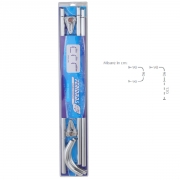 Asta doccia angolare cromo 90x90x90 cm d 22 cm Feridras 017009