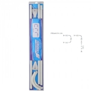 Asta doccia angolare bianco 90x90x90 cm d 22 cm Feridras 017048