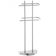 Piantana portasciugamani in acciaio cromato 2 bracci alto 87 cm Feridras 154007-b