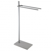 Piantana portasciugamani in acciaio cromato e bianco 2 bracci alto 85 cm Feridras 230007-b