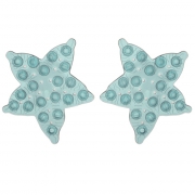 Set formine antiscivolo stella marine in pvc 6 pz trasparente blu Feridras 280028-b