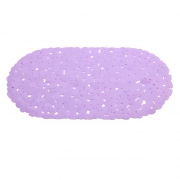 Tappeto antiscivolo ovale in pvc 69x36 cm lilla Feridras 280050-b