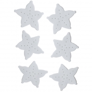 Set formine antiscivolo stella marina in pvc 6 pz bianco Feridras 280057-b