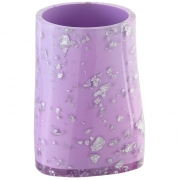 Portaspazzolino in poliresina lilla linea glitter Feridras 442019