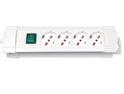 Multipresa in plastica 4 posti con interruttore 36 cm bianco Premium Brennenstuhl