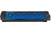 Multipresa in plastica 6 posti con interruttore 47 cm Blue Premium Brennenstuhl