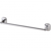 Portasciugamani cromo satinato 40 cm con piastrine in acciaio antiruggine linea vera Feridras 607006
