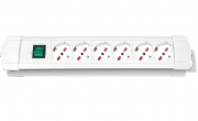Multipresa in plastica 6 posti con interruttore 47 cm bianco Premium Brennenstuhl