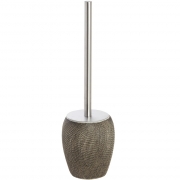 Portascopino in ceramica e acciaio marrone linea safari Feridras 628008