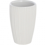 Portaspazzolino in ceramica bianco linea kenya Feridras 628010