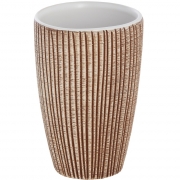 Portaspazzolino in ceramica marrone linea kenya Feridras 628014