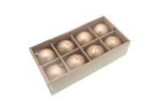 Palline natalizie oro 7 cm box 8 pz