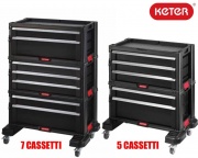 Cassettiera  a 5 e 7 cassetti in resina Keter Drawers