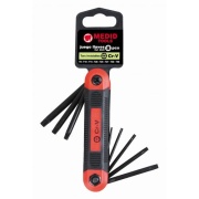 Chiavini torx maschio con foro centrale in set da 8 pezzi Medid