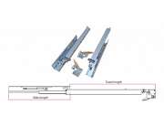 Guide per cassetti a estrazione totale con ammortizzatore 50cm Ram