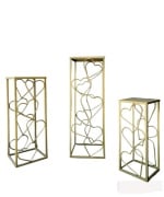 Alzate in metallo per decorazioni set da 3 pezzi Heart Made in italy