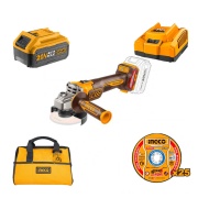 Smerigliatrice angolare a batteria 115 mm 20V (1x5.0Ah) Ingco CAGLI27153