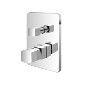 Miscelatore per doccia in ottone cromato con deviatore Lotus Feridras