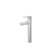 Miscelatore alto per lavabo in acciaio inox cromato con piletta York Feridras