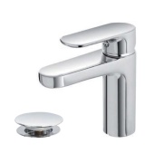 Miscelatore per lavabo in ottone cromato con piletta Kreo Feridras