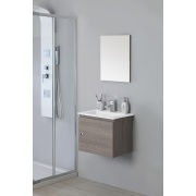 Mobile da bagno sospeso 50cm rovere scuro con anta Si50 Feridras