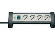 Multipresa da tavolo in alluminio 4 posti con interruttore Brennenstuhl