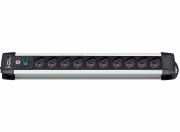 Multipresa in alluminio 10 posti con interruttore 74 cm Premium Brennenstuhl