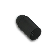 Portalampada liscio nero