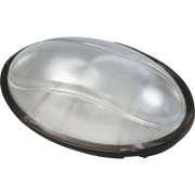 Plafoniera ovale nera IP65 E27 100 Watt Fanton