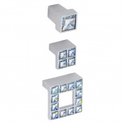 Pomello per mobili in stile moderno con Swarovski Linea Luxury Serie 50 Giusti