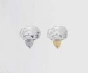 Pomello per mobili in stile moderno a base quadrata con cristallo Linea Luxury Giusti