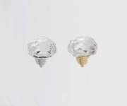 Pomello per mobili in stile moderno a base rotonda con cristallo Linea Luxury Giusti